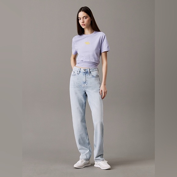 Calvin Klein CK light Blue Signature 90s Straight Leg Jeans size 30 women - Picture 2 of 15